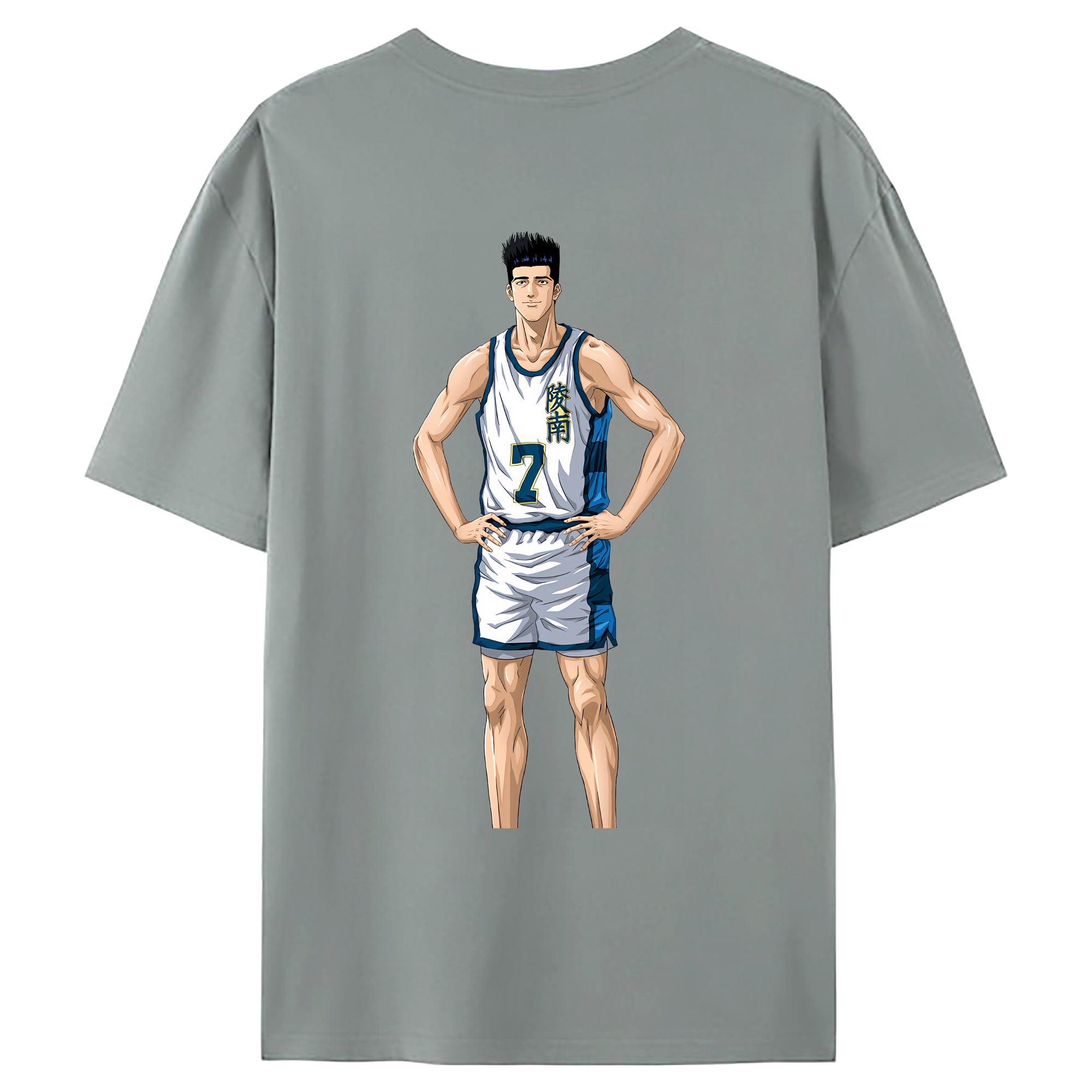（画像用） SLAM DUNK／スラムダンク 綿100％ メンズ半袖Tシャツ（バックプリント） 通気性